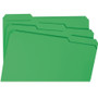 Smead Reinforced Top Tab Colored File Folders, 1/3-Cut Tabs: Assorted, Legal Size, 0.75" Expansion, Green, 100/Box