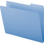 Smead Expanding Recycled Heavy Pressboard Folders, 1/3-Cut Tabs: Assorted, Letter Size, 1" Expansion, Blue, 25/Box