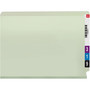 Smead End Tab Pressboard Classification Folders, Two SafeSHIELD Coated Fasteners, 2" Expansion, Letter Size, Gray-Green, 25/Box
