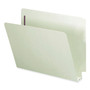 Smead End Tab Pressboard Classification Folders, Two SafeSHIELD Coated Fasteners, 2" Expansion, Letter Size, Gray-Green, 25/Box