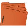 Smead Top Tab Colored Fastener Folders, 0.75" Expansion, 2 Fasteners, Letter Size, Orange Exterior, 50/Box