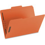 Smead Top Tab Colored Fastener Folders, 0.75" Expansion, 2 Fasteners, Letter Size, Orange Exterior, 50/Box