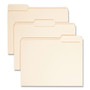 Smead Top Tab File Folders with Antimicrobial Product Protection, 1/3-Cut Tabs: Assorted, Letter, 0.75" Expansion, Manila, 100/Box