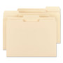 Smead Top Tab File Folders with Antimicrobial Product Protection, 1/3-Cut Tabs: Assorted, Letter, 0.75" Expansion, Manila, 100/Box