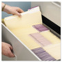 Smead Top Tab File Folders with Antimicrobial Product Protection, 1/3-Cut Tabs: Assorted, Letter, 0.75" Expansion, Manila, 100/Box