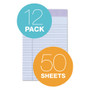 TOPS Prism + Colored Writing Pads, Narrow Rule, 50 Pastel Orchid 5 x 8 Sheets, 12/Pack (TOP63040) View Product Image