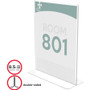 deflecto Superior Image Double Sided Sign Holder, 8.5 x 11 Insert, Clear (DEF590801) View Product Image