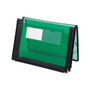 Smead Poly Wallets, 2.25" Expansion, 1 Section, Elastic Cord Closure, Letter Size, Translucent Green