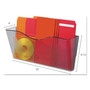 deflecto Euro-Style DocuPocket Landscape Wall File, Larger Files/Tabloid Size, 15" x 4" x 6.63", Smoke