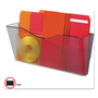 deflecto Euro-Style DocuPocket Landscape Wall File, Larger Files/Tabloid Size, 15" x 4" x 6.63", Smoke
