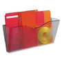 deflecto Euro-Style DocuPocket Landscape Wall File, Larger Files/Tabloid Size, 15" x 4" x 6.63", Smoke