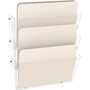 deflecto Unbreakable DocuPocket Wall File, 3 Sections, Letter Size, 14.5" x 3" x 6.5", Clear, 3/Pack