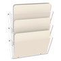 deflecto Unbreakable DocuPocket Wall File, 3 Sections, Letter Size, 14.5" x 3" x 6.5", Clear, 3/Pack