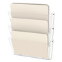 deflecto Unbreakable DocuPocket Wall File, 3 Sections, Letter Size, 14.5" x 3" x 6.5", Clear, 3/Pack