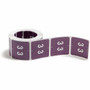 Smead DCC Color-Coded Numeric Labels - 3 - x 1 1/2" Width x 1 1/2" Length - Purple - Laminated