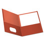Oxford EarthWise Letter Recycled Pocket Folder - 8 1/2" x 11" - 100 Sheets Capacity - 2 Pocket(s) - Red - 100% Recycled