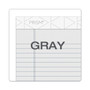 TOPS Prism + Colored Writing Pads, Narrow Rule, 50 Pastel Gray 5 x 8 Sheets, 12/Pack