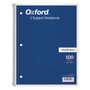 Oxford Coil-Lock Wirebound Notebook, 3-Hole Punched, Medium/College Rule, Randomly Assorted Covers, (100) 11 x 8.5 Sheets
