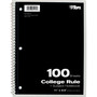 Oxford Coil-Lock Wirebound Notebook, 3-Hole Punched, 1-Subject, Medium/College Rule, Randomly Assorted Covers, (100) 11 x 8.5 Sheets View Product Image