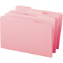 Smead Reinforced Top Tab Colored File Folders, 1/3-Cut Tabs: Assorted, Legal Size, 0.75" Expansion, Pink, 100/Box