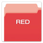 Pendaflex Colored File Folders, 1/3-Cut Tabs: Assorted, Legal Size, Red/Light Red, 100/Box