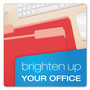 Pendaflex Colored File Folders, 1/3-Cut Tabs: Assorted, Legal Size, Red/Light Red, 100/Box
