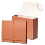 Smead TUFF Expanding Wallets, 5.25" Expansion, 1 Section, Elastic Cord Closure, Letter Size, Redrope