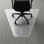 Lorell L-Workstation Medium-pile Chairmat - Carpeted Floor - 66" Length x 60" Width x 0.125" Thickness - Lip Size 12" Length x 20" Width - Vinyl - Clear