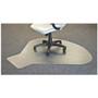 Lorell L-Workstation Chairmat, Med. Pile,60"x66", Lip 20"x12", CL (LLR69156) View Product Image