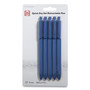 TRU RED Quick Dry Gel Pen, Retractable, Medium 0.7 mm, Blue Ink, Blue Barrel, 5/Pack