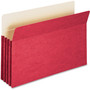 Smead Colored File Pockets, 3.5" Expansion, Legal Size, Red