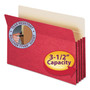 Smead Colored File Pockets, 3.5" Expansion, Legal Size, Red