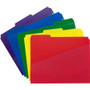 Smead Poly Colored File Folders With Slash Pocket, 1/3-Cut Tabs: Assorted, Letter Size, 0.75" Expansion, Assorted Colors, 30/Box