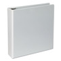 Universal Slant D-Ring View Binder, 3 Rings, 2" Capacity, 11 x 8.5, White, 4/Pack