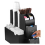 Mind Reader Coffee Condiment Caddy Organizer, 10 Compartments, 5.4 x 11 x 12.6, Black