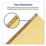 Avery Preprinted Black Leather Tab Dividers w/Gold Reinforced Edge, 31-Tab, 1 to 31, 11 x 8.5, Buff, 1 Set