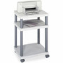 Safco Economy Desk Side Printer/Fax Stand - 100 lb Load Capacity - 2 x Shelf(ves) - 29.25" Height x 20" Width x 17.50" Depth - Floor - Plastic