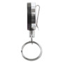 Advantus Heavy-Duty Retractable ID Card Reel, 18.5" Extension, Black/Chrome, 6/Pack