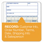 Adams Multipart Sales Order Pad, 12 Lines, Two-Part Carbonless, 3.34 x 6.69, 50 Forms Total