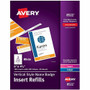 Avery Vertical Name Badge and Ticket Insertsfor Laser and Inkjet Printers - Print/Message - "Vertical, Portrait - 4.3" Width x 6" Height - Rectangular Shape - Double Sided