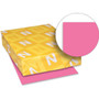 Astrobrights Color Paper, 24 lb Bond Weight, 8.5 x 11, Plasma Pink, 500/Ream (WAU22119) View Product Image