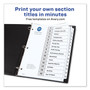 Avery Customizable TOC Ready Index Black and White Dividers, 15-Tab, 1 to 15, 11 x 8.5, 1 Set