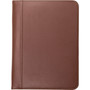 Samsill Contrast Stitch Leather Padfolio, 8 1/2 x 11, Leather, Tan