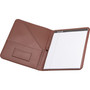 Samsill Contrast Stitch Leather Padfolio, 8 1/2 x 11, Leather, Tan (SAM71716) View Product Image