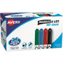 Avery Marks A Lot Pen-Style Dry Erase Markers - Bullet Marker Point - Erasable - Black, Red, Blue, Green Ink