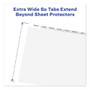 Avery Print and Apply Index Maker Clear Label Dividers, Extra Wide Tab, 8-Tab, 11.25 x 9.25, White, 1 Set