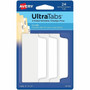 Avery UltraTabs Filing Tabs - 24 Tab(s) - 1.50" Tab Height x 3" Tab Width - Clear Film, White Paper Tab(s)