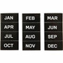 MasterVision Magnetic Monthly Calendar Characters - Skill Learning: Name of Months - Magnetic - 1" Height x 2" Width - Black
