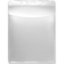 Advantus PVC-Free Vertical Badge Holder - Support 3" x 4" Media - Vertical - Polypropylene - Clear