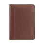 Samsill Contrast Stitch Leather Padfolio, 6.25w x 8.75h, Open Style, Brown
